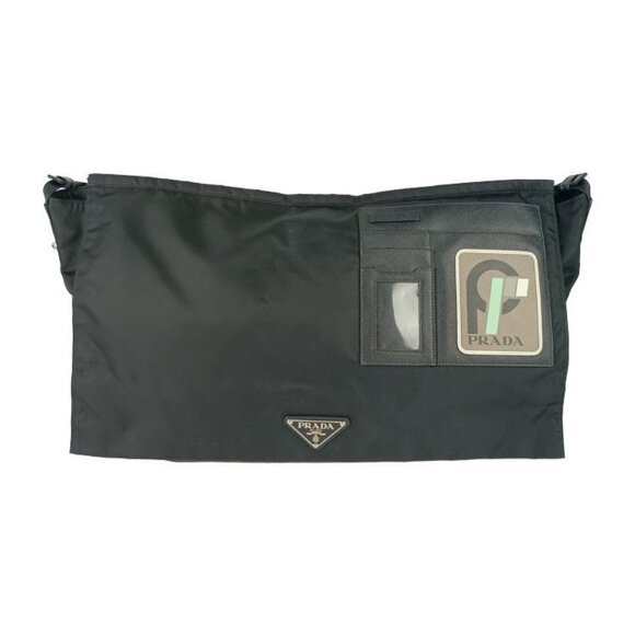 Prada Handbags - Prada Shoulder Bag Messenger Bag 2 Vd013 Black Nylon Leather Flap